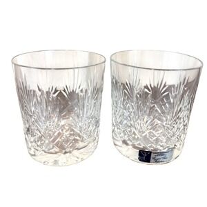 Crystal Clear Industries Set of TWO Essex Double Old Fashioned Glasses 4" Tall
